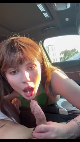 Tayler Hills starbuck car blowjob sex tape video
