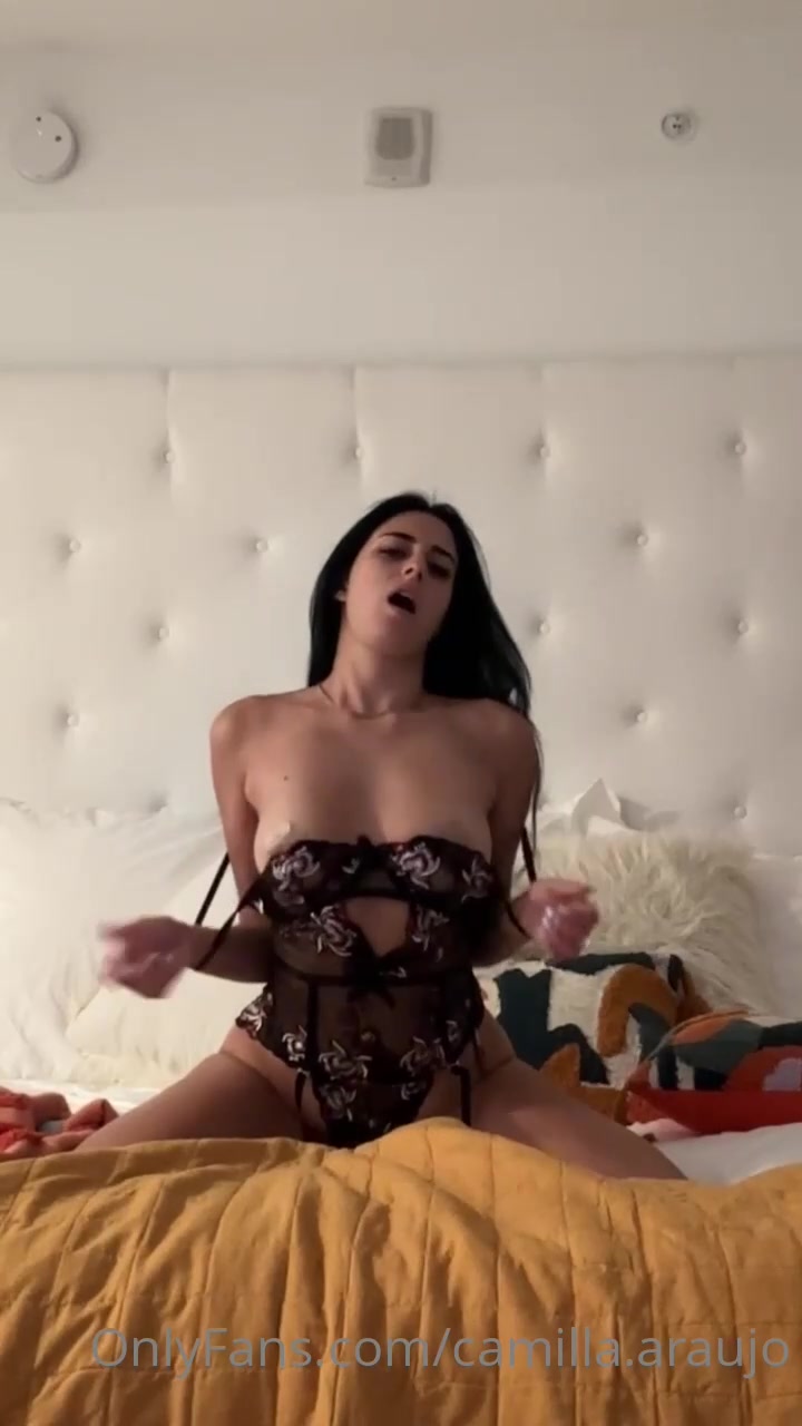 Camilla Araujo Riding Dildo on bed – Onlyfans Porn !!!